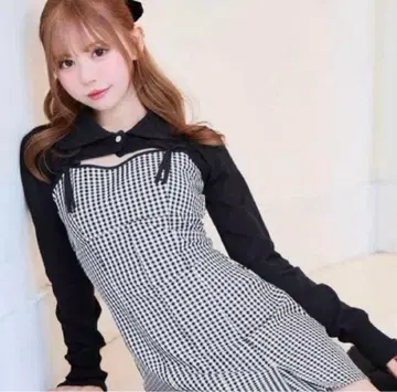 micheliMacaron 깅엄 체크 원피스 세트