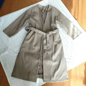 롱 코트 베이지 벨트 포함