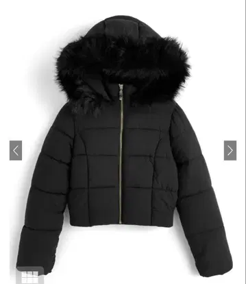 GRL 2Way 후드 부착 퍼 다운 자켓