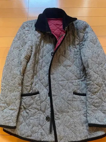 TK MIXPICE 헤링본 코듀로이 파이핑 울 코트 L