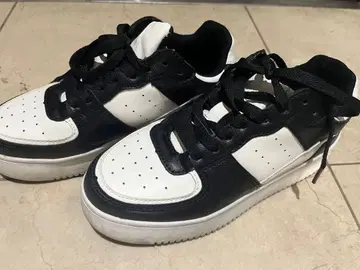 S(22.5~23.0) 경량 통굽 베이직 레이스업 스니커즈