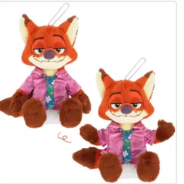 디즈니 주토피아 닉 펜 케이스 포지 봉제 인형 케이스