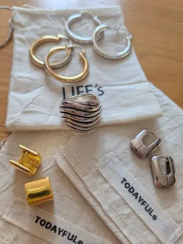TODAYFUL (LIFE'S) 귀걸이 4세트+반지