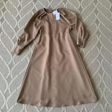 택 포함 새상품! OPAQUE.CLIP 긴팔 원피스 카멜 S사이즈