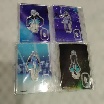 4개 세트 하늘고양이 미니 아크릴 스탠드 메로파카 메론파카