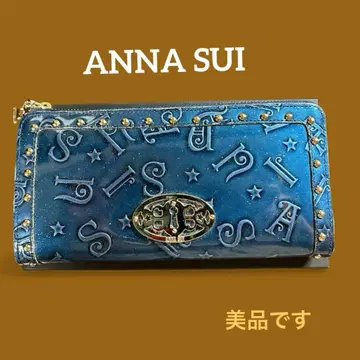 ANNA SUI 장지갑 메탈릭 블루