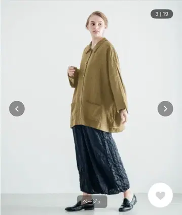 mizuiroind 린넨 와이드 셔츠 자켓