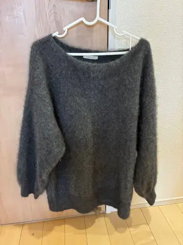 Plage 오프숄더 스웨터 그레이