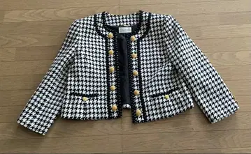 DELICE 하운드투스 패턴 트위드 자켓