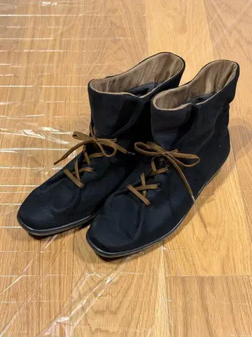 TOP DRY 블랙 레이스업 신발 24.5cm