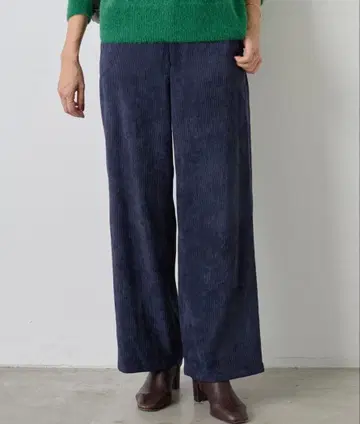 미사용에 가까운 드레이프감 코듀로이 팬츠 네이비 정가 24,200