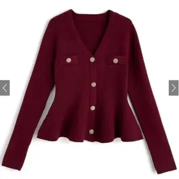 V넥 페플럼 니트탑[lt114] GRL 보르도