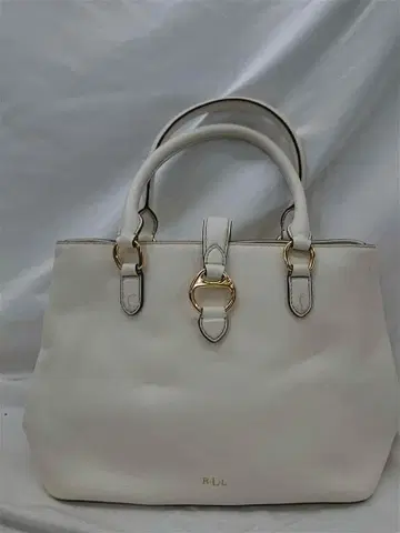 로렌 랄프 로렌 가죽 토트백 화이트 계열 여성용