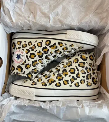 25cm 정가 14300엔 컨버스 올스타 레오파드 골프화