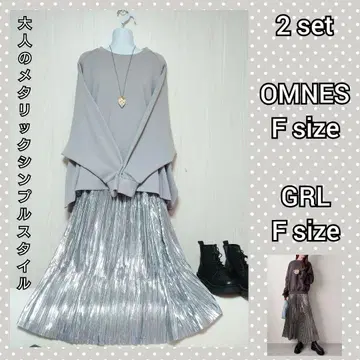 어른의 메탈릭 심플 스타일 코디 세트 2점 코디 판매