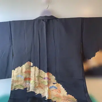 블랙 베이스 구름 자수 실크 그림 겉옷 컨디션 최상 겉옷 끈 포함
