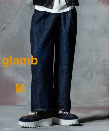 glamb 포 포켓 배기 데님 M 인디고 블루