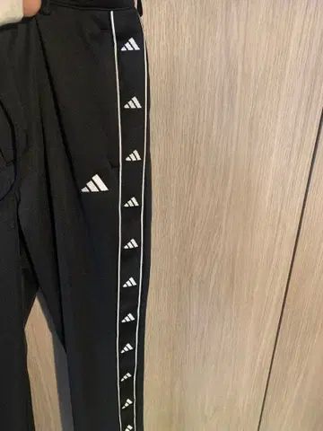 adidas 블랙 사이드 로고 골프 팬츠