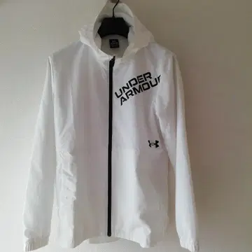언더아머 지퍼 후드티 자켓 화이트 MD