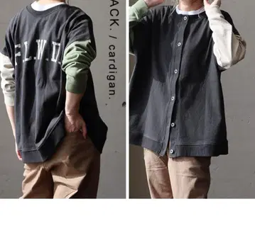 미사용 새상품 IRIEY 2WAY 긴팔 상의 F 멀티 컬러 카키 버튼