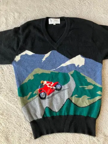 이탈리아제 캐시미어 V넥 스웨터