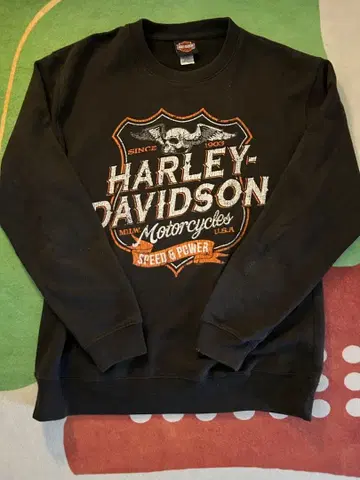 90s Harley-Davidson 맨투맨 바이크 페이드