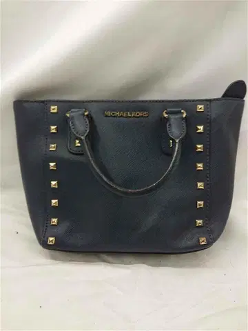 마이클 코스 스터드 가죽 토트백 네이비 계열 여성용