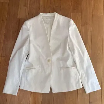 PLST 플라스테 노카라 자켓 화이트 M