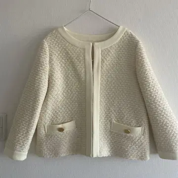 두클라쎄 트위드 노카라 자켓 세레모니