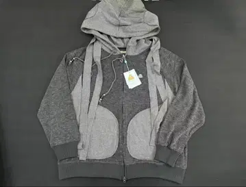 COYSEIO 그레이 후드티 후드 부착