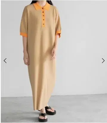 새상품 yuw 폴로 니트 SS 원피스 베이지 Q741