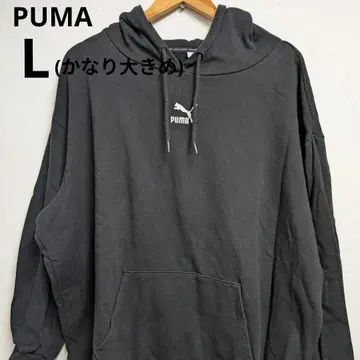 PUMA L 풀오버 후드티 블랙