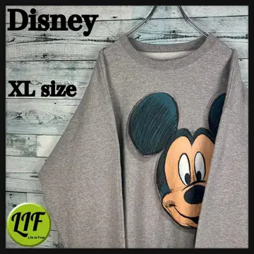 디즈니 양면 프린트 미키 맨투맨 그레이 XL 5698