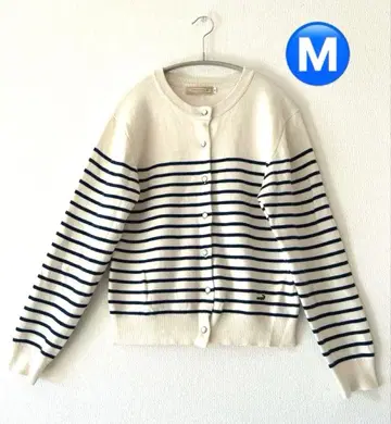 시착만 한 상품 크로커다일 실크 블렌드 가디건 아이보리/네이비