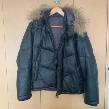 Archive 가죽 다운 자켓 짧은 기장 블랙 y2k