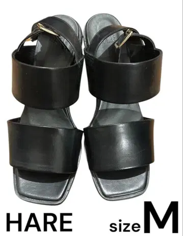 새상품급 [ HARE ] 웨스턴 청키 샌들 블랙 M 당일 발송