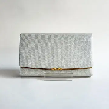 미사용 새상품 여성용 일본 의류 백 실버 클러치 포멀 No.146