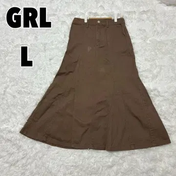 GRL (L) 트윌 머메이드 플레어 스커트