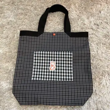 새상품 파밀리아 미라이 백화점 토트백 깅엄 체크