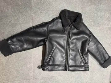 JEANASIS 보아 B-3 무스탕 코트 블루종 블랙 지나시스