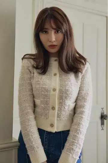 Her lip to Mercer Tweed Cardigan 코지마 요나