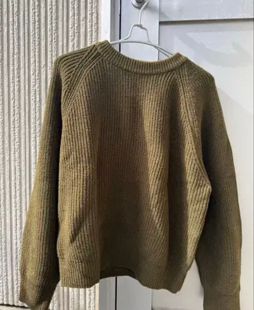 havehad 올리브 리브 니트 스웨터