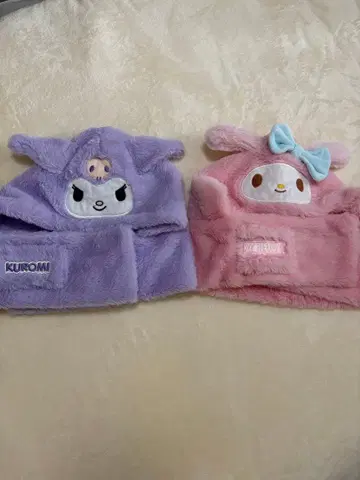 산리오 쿠로미 마이멜로디 후드 부착 머플러