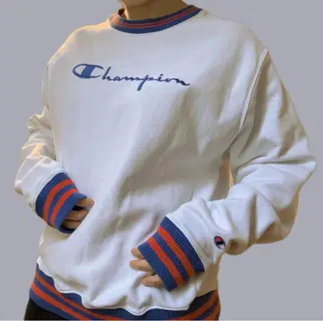 champion 리버스 위브 리브라인 맨투맨 빅 루즈 오버사이즈