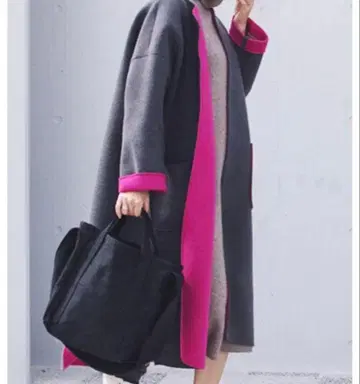 make ai 본딩 코트 아우터 벨트 포함 안감 핑크 neocoat