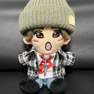 인형옷 체크 셔츠 (블랙)