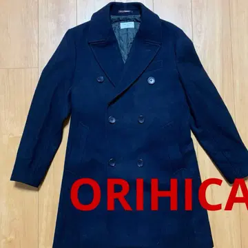 ORIHICA 울 더블 체스터 코트 다크 네이비 사이즈 M