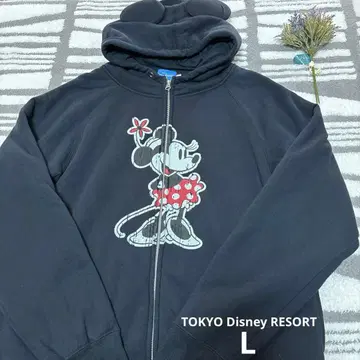 TOKYO Disney RESORT 미니 보아 안감 풀 집업 후드티 L