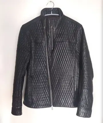 TETTOHOM 라이더 자켓 염소 가죽 다이아 퀼팅 L