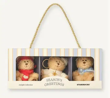 STARBUCKS 테디베어 곰 봉제 인형 키링 한국 한정판